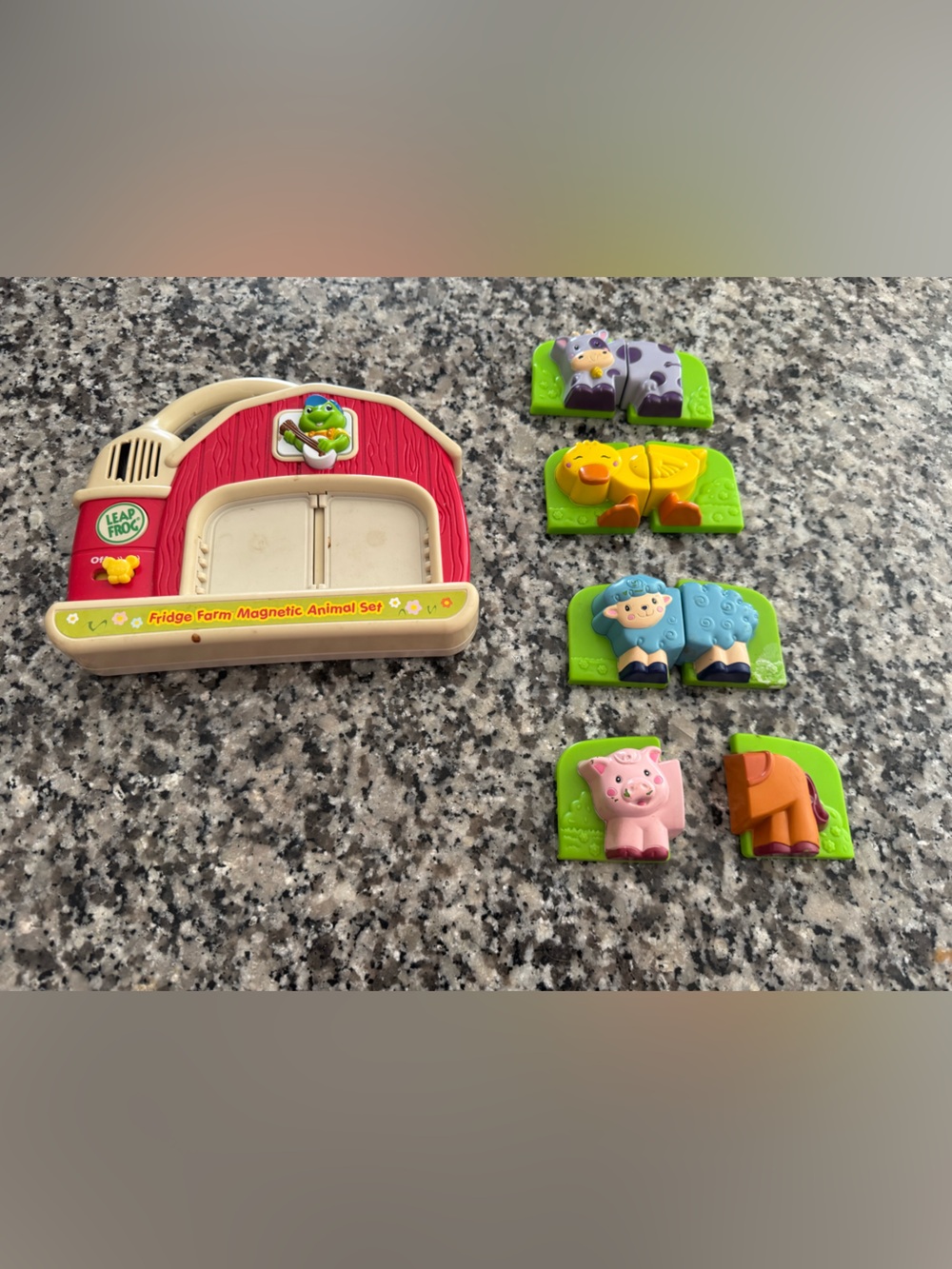 LeapFrog Fridge Farm Magnetic Animal Set - Pink, Green, Blue, Yellow, Purple